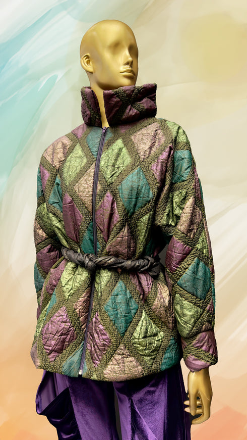 Jacheta din fas pictata manual LPM03