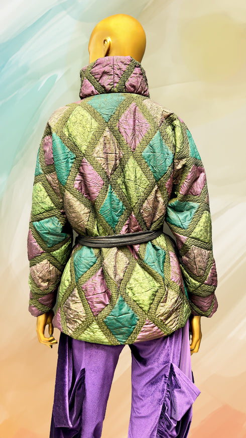 Jacheta din fas pictata manual LPM03