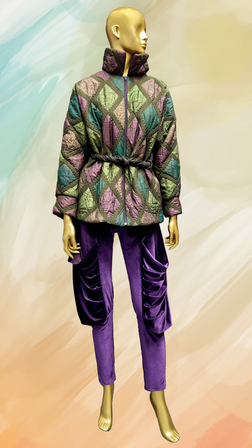 Jacheta din fas pictata manual LPM03