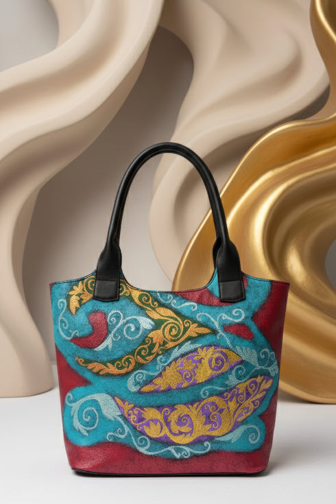 Poseta din piele pictata manual – LP-139