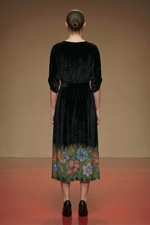 Rochie catifea pictata manual – LP135