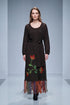 Rochie lana inpaslita cu franjuri multicolore LP150