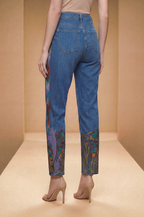 Pantalon denim pictat manual LP152