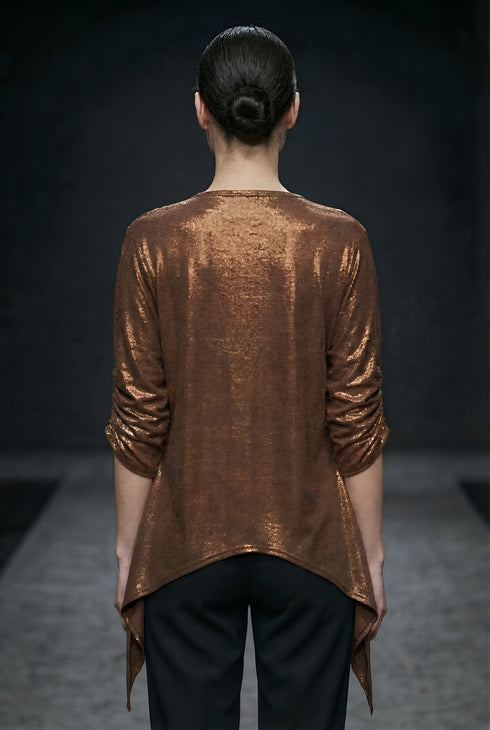 Bluza Jerse Vascoza Pictata Manual cu Elastice la Maneca | LP173