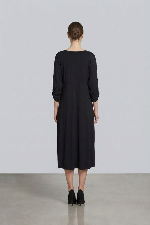 Rochie Jerse cu Maneci Chimono Pictata Manual | LP179