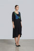Rochie Jerse cu Maneci Chimono Pictata Manual | LP179