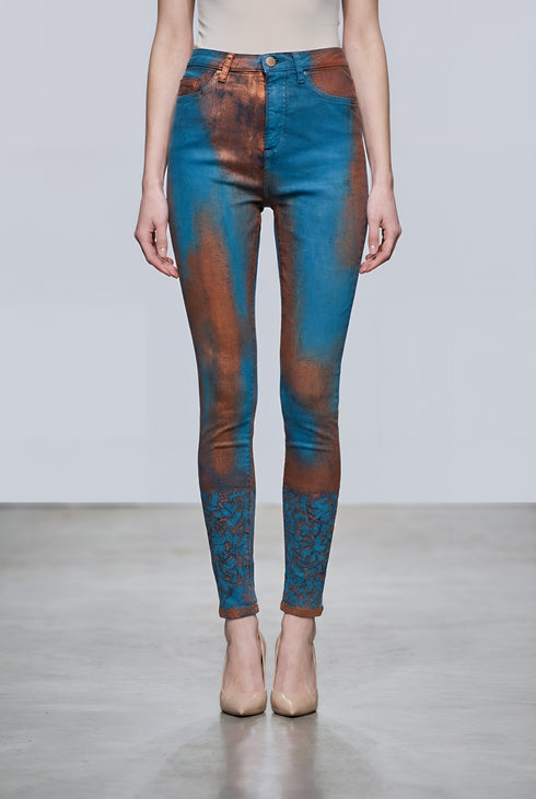 Pantalon Denim Elastic Pictat Manual | LP184
