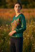 Bluza verde pictata manual - LP188