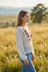 Bluza tricot de lana cu broderie - LP206