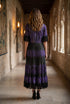 Rochie Satin Plisat Pictată Manual — LP214R
