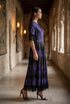 Rochie Satin Plisat Pictată Manual — LP214R
