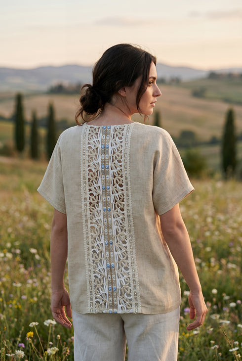 Bluza din in 100% - LP217B