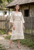 Rochie din In 100% cu Dantelă și Broderie – LP220R