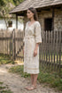 Rochie din In 100% cu Dantelă și Broderie – LP220R