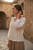 Bluza alba din bumbac LP230B
