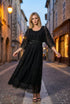 Rochie dantelă bumbac negru - LP231R
