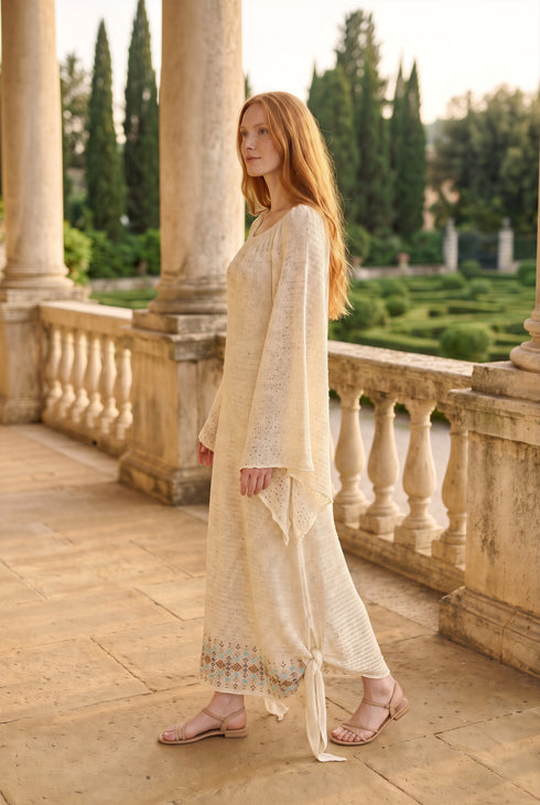 Rochie tip ie din lana cu paiete LP276R - stanga, tiv in colturi