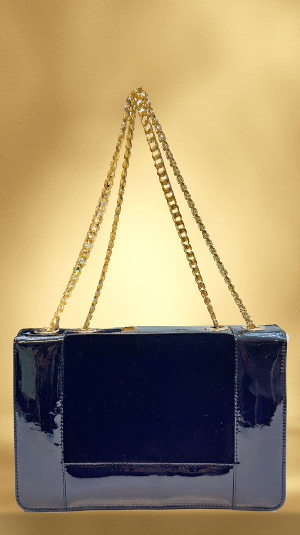 Poșetă din piele și catifea LP116