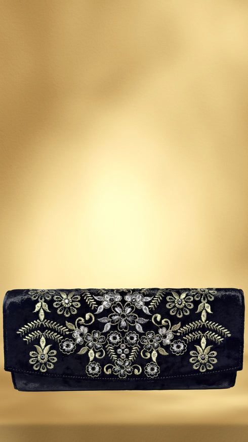 Poseta din catifea brodata LP115