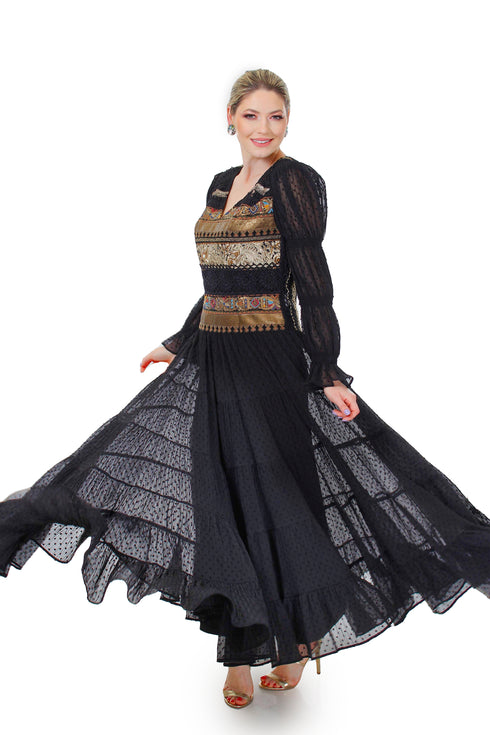 Rochie dantela si voal FR-31