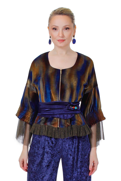 Bluza catifea pictata manual FR-44