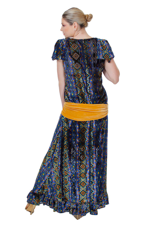 Rochie catifea pe voal FR-3