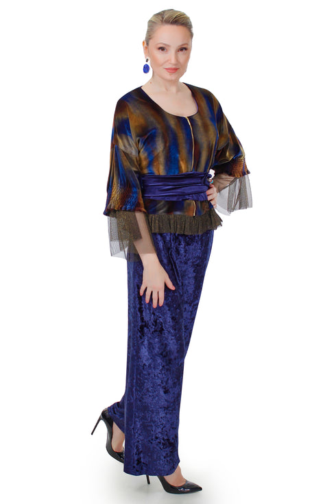 Bluza catifea pictata manual FR-44