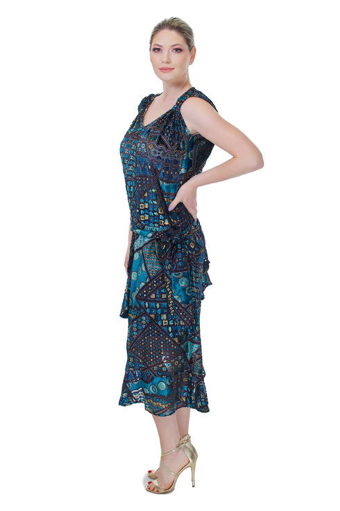 Rochie catifea/voal FR-8