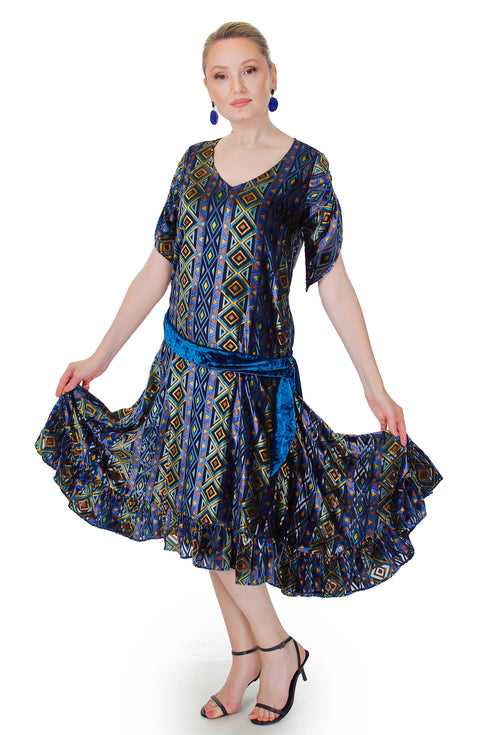 Rochie catifea/tull FR-90