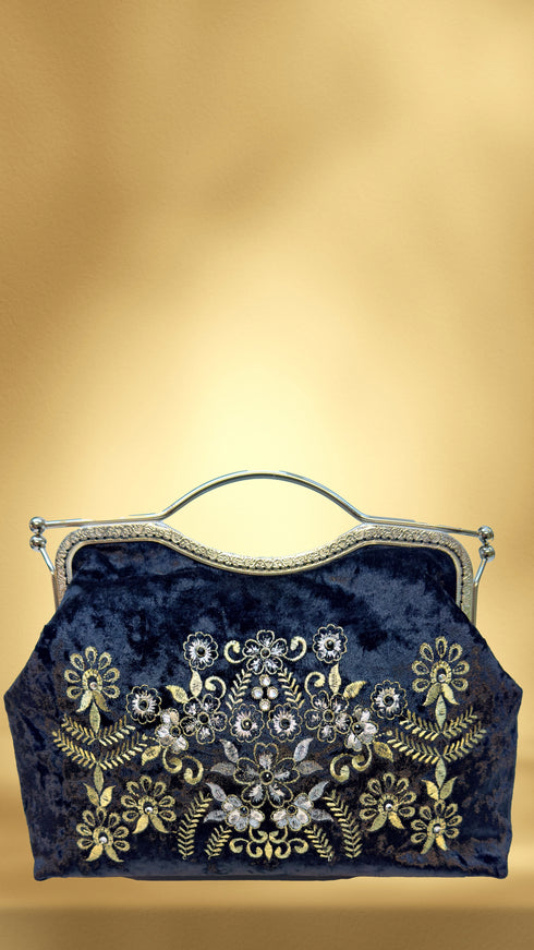 Poseta din catifea brodată LP120