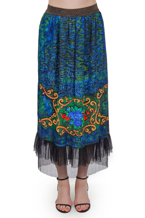 Fusta pictata si brodata FR-17