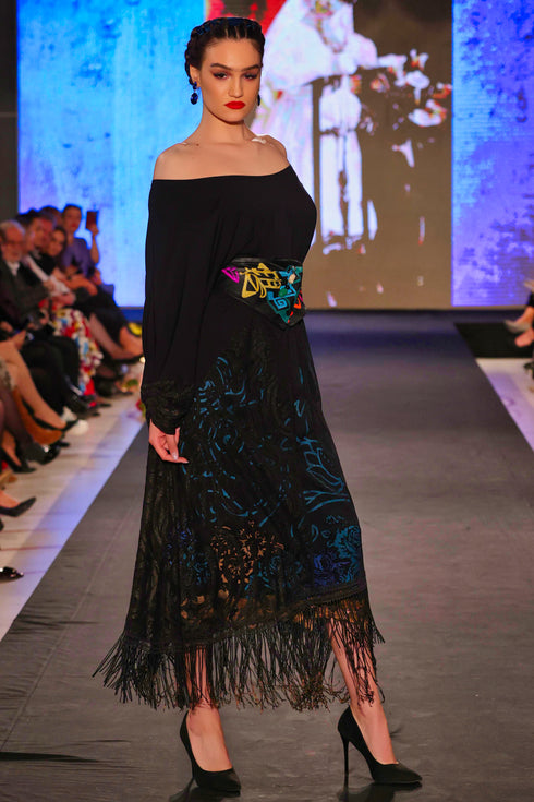 Rochie jerse/voal FR-66