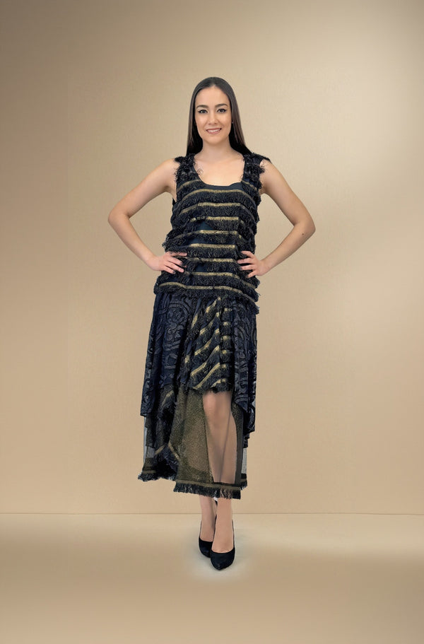 Rochie voal cu franjuri LP105