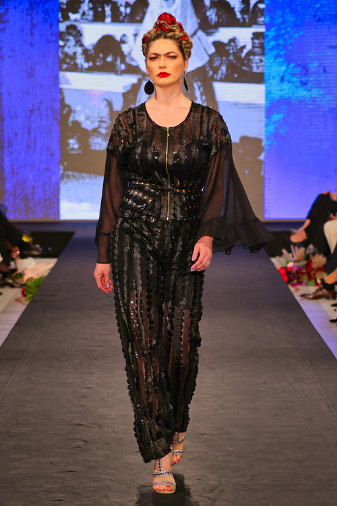 Bluza tull cu paiete FR-28