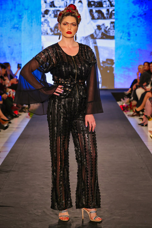 Bluza tull cu paiete FR-28