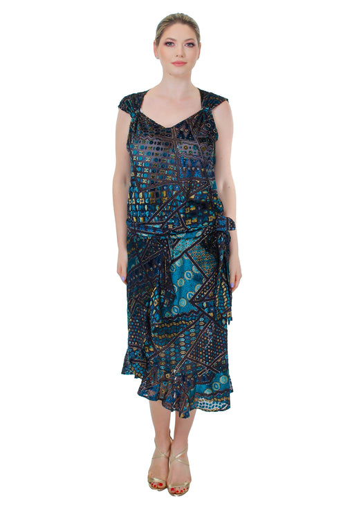 Rochie catifea/voal FR-8