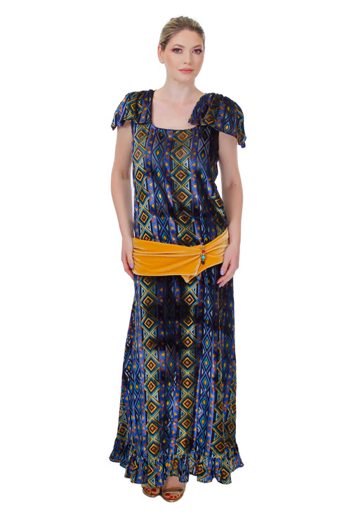 Rochie catifea pe voal FR-3