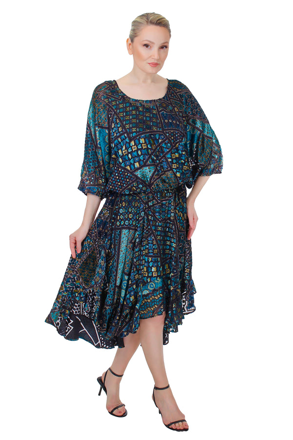 Rochie catifea pe voal FR-4