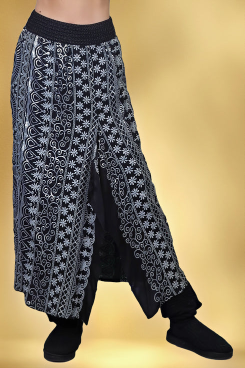 Fusta vâscoză brodată S10