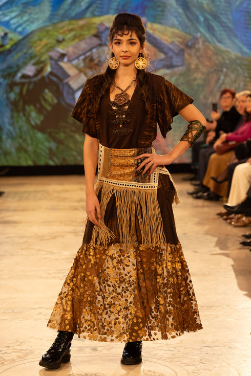 Rochie tricot pictat manual S19