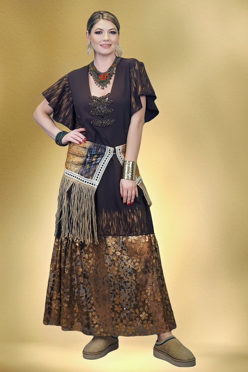 Rochie tricot pictat manual S19