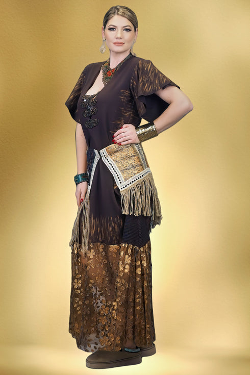 Rochie tricot pictat manual S19