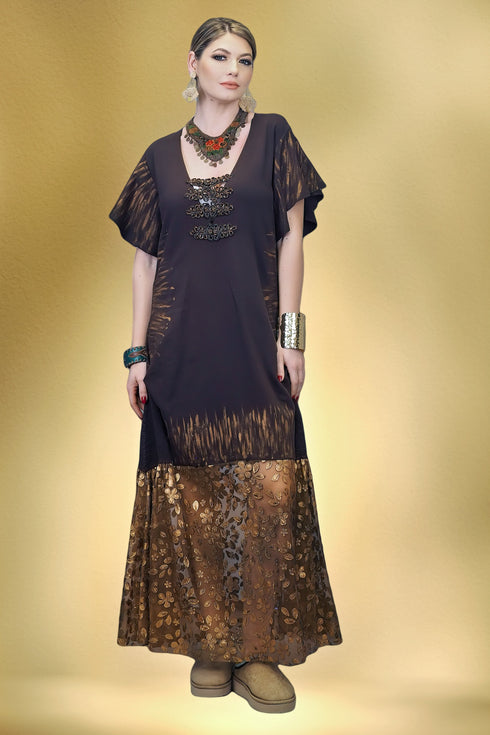 Rochie tricot pictat manual S19