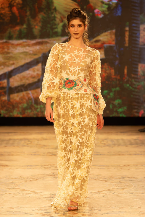 Rochie tule brodat S45