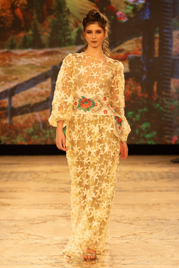 Rochie tule brodat S45