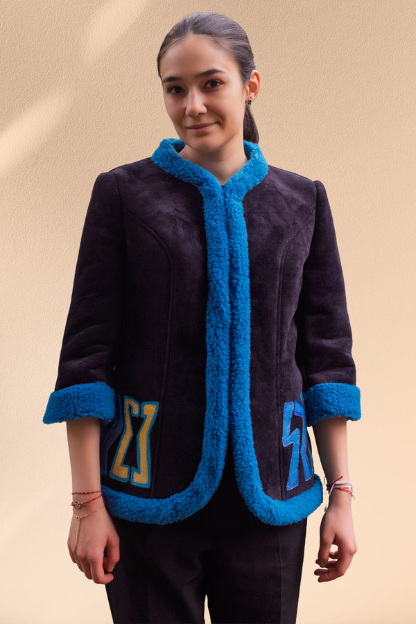 Cojoc piele ecologica pictat manual LP127