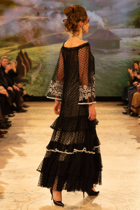 Rochie tule brodat S80