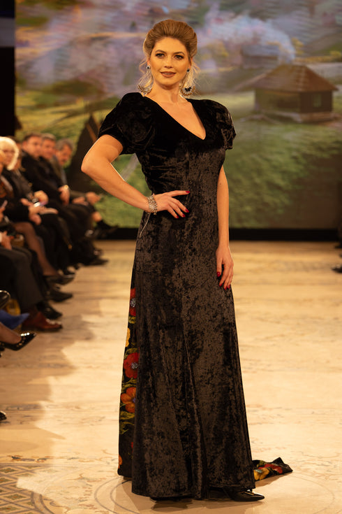 Rochie catifea pictata manual S70