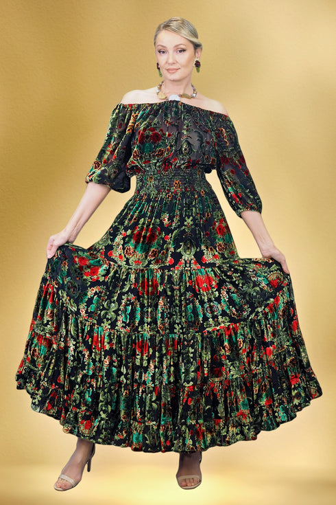 Rochie voal catifea S36