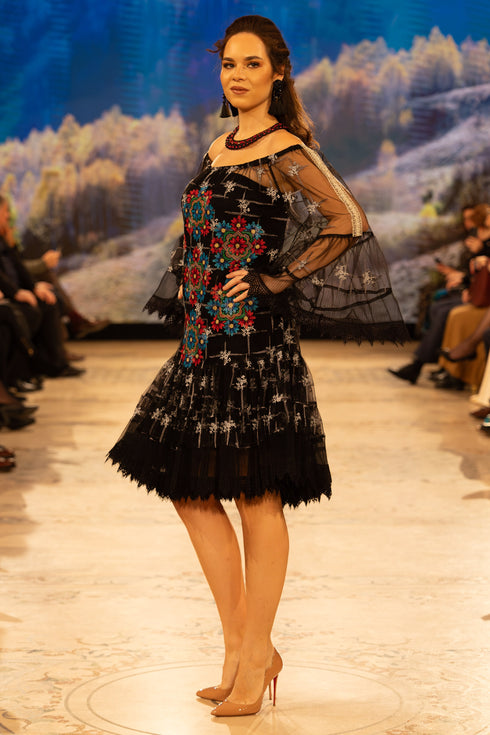 Rochie tule brodat S35